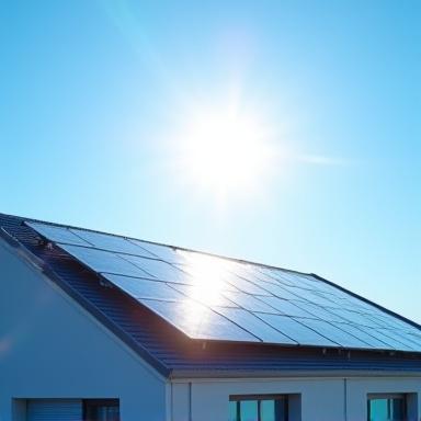 Pannelli solari installati sul tetto del laboratorio.